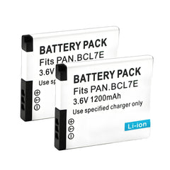 For Panasonic DMW-BCL7E Battery Lumix DMC-F5, DMC-FH10, DMC-FS50 1200mAh Camera Batteries