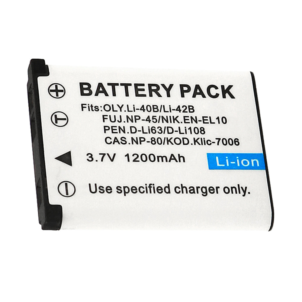 For Nikon EN-EL10 Battery Coolpix S60 S80 S200 S202 S203 1200mAh Camera Batteries
