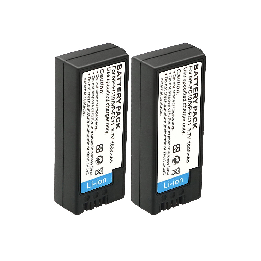 Battery Replacement for Sony NP-FC11 NP-FC10 and Sony Cyber-shot DSC-F77 DSC-FX77 1000mAh Camera Batteries
