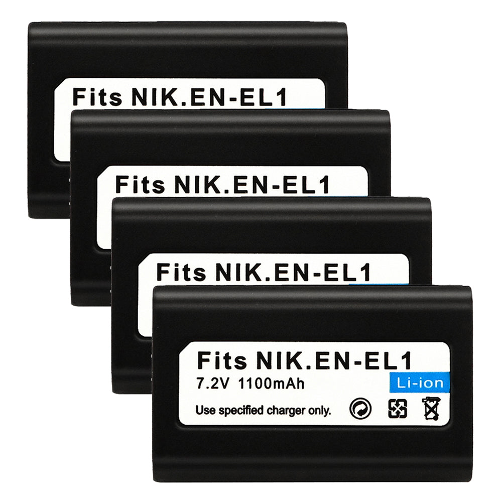 For Nikon EN-EL1 Battery Cooipix 4300 4500 4800 1100mAh Camera Batteries