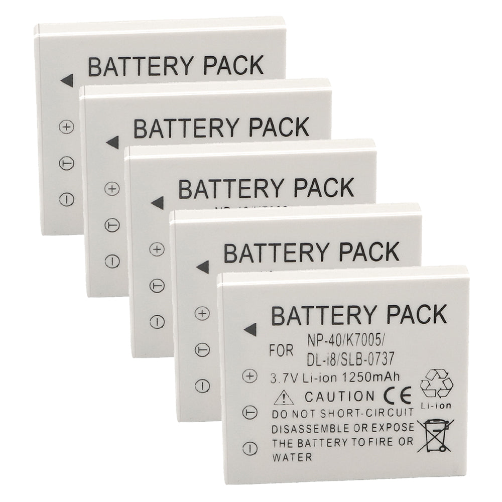 For Samsung SLB-0737 Battery SBC-L5 Charger Digimax I6, Digimax L50, Digimax L60 Camera Batteries