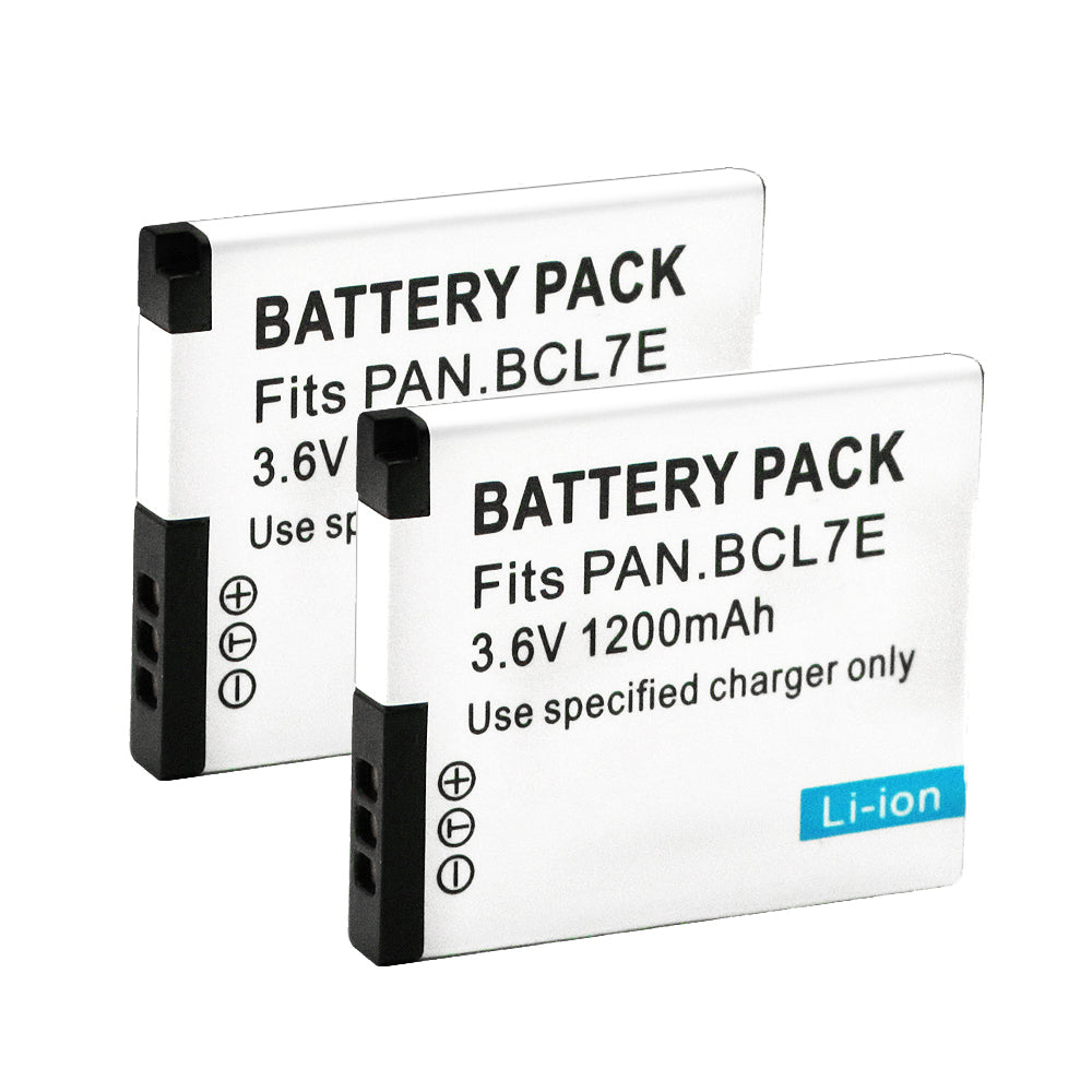 For Panasonic DMW-BCL7E Battery Lumix DMC-F5, DMC-FH10, DMC-FS50 1200mAh Camera Batteries