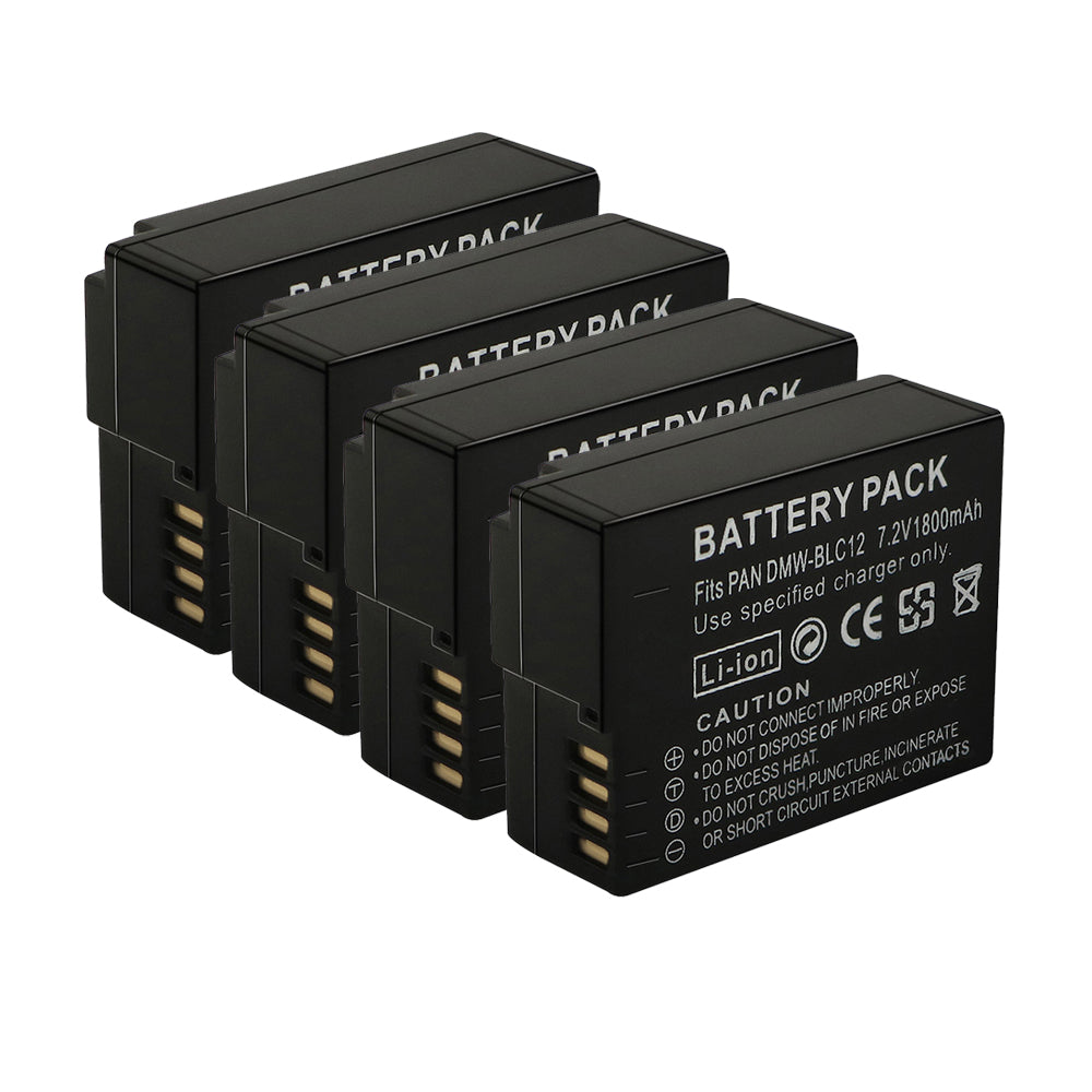 For Panasonic DMW-BLC12 Battery Lumix DC-FZ1000 II DC-G95 DMC-G85 DMC-FZ200, Lumix DMC-FZ300, Lumix DMC-FZ1000 1800mAh Camera Batteries