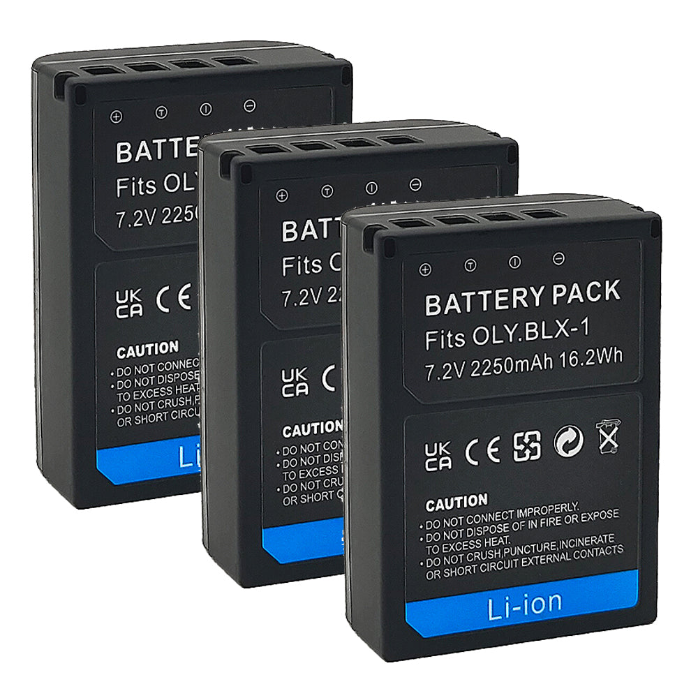 For Olympus BLX-1 Battery OM-1 OM-1 Mark II 2250mAh Camera Batteries