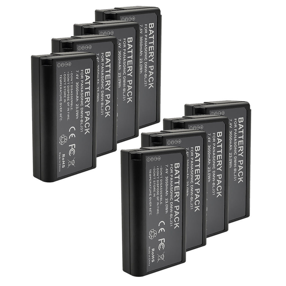 For Panasonic DMW-BLJ31 Battery Lumix DC-S1, DC-S1H, S1R, DMW-BGS1R 3050mAh Digital Camera Batteries
