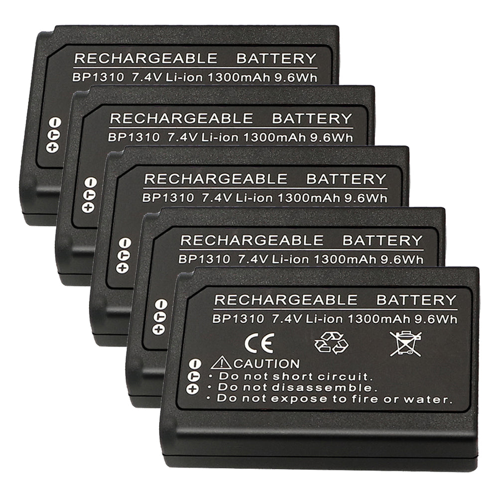 For Samsung BP1310 BP-1310 BP-1310EP, ED-BP1310 EDBP1310 Battery NX5, NX10, NX11, NX20, NX100 1300 MAh Camera Batteries