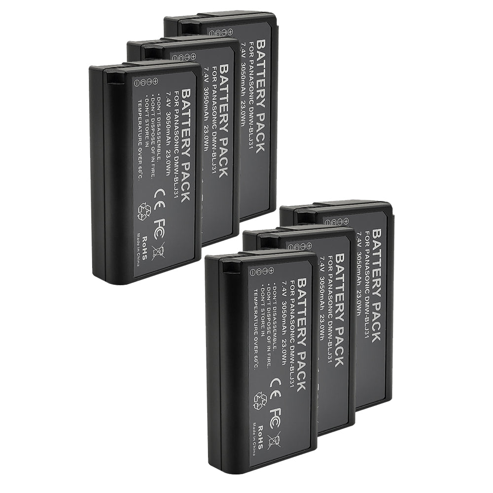 For Panasonic DMW-BLJ31 Battery Lumix DC-S1, DC-S1H, S1R, DMW-BGS1R 3050mAh Digital Camera Batteries