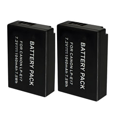 For Canon LP-E17 LPE17 Battery Rebel SL2 EOS Rebel T6i EOS M3 1040mAh Camera Batteries
