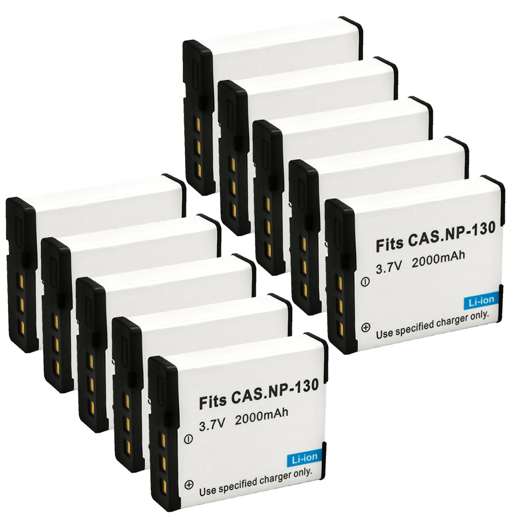 For Casio CNP130 NP-130 NP-130A Battery Cas Exilim EX-10 EX-100 EX-H30 EX-H35 2000mAh Camera Batteries