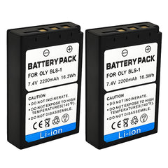 For Olympus BLS-1 Battery + BCS-1 Charger E-410, E-420, E-P1, E-P2 – 2200mAh Camera Batteries