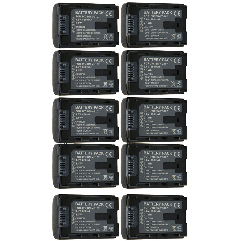 For JVC Camera Battery BN-VG107 3.6V 860mAh Batteries