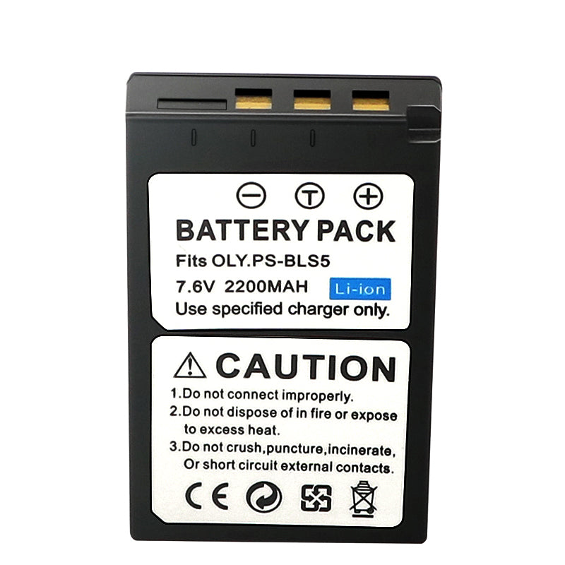 For Olympus BLS-5, BLS-50, PS-BLS5 Battery OM-D E-M10, Pen E-PL2, E-PL5 2200mAh Camera Batteries