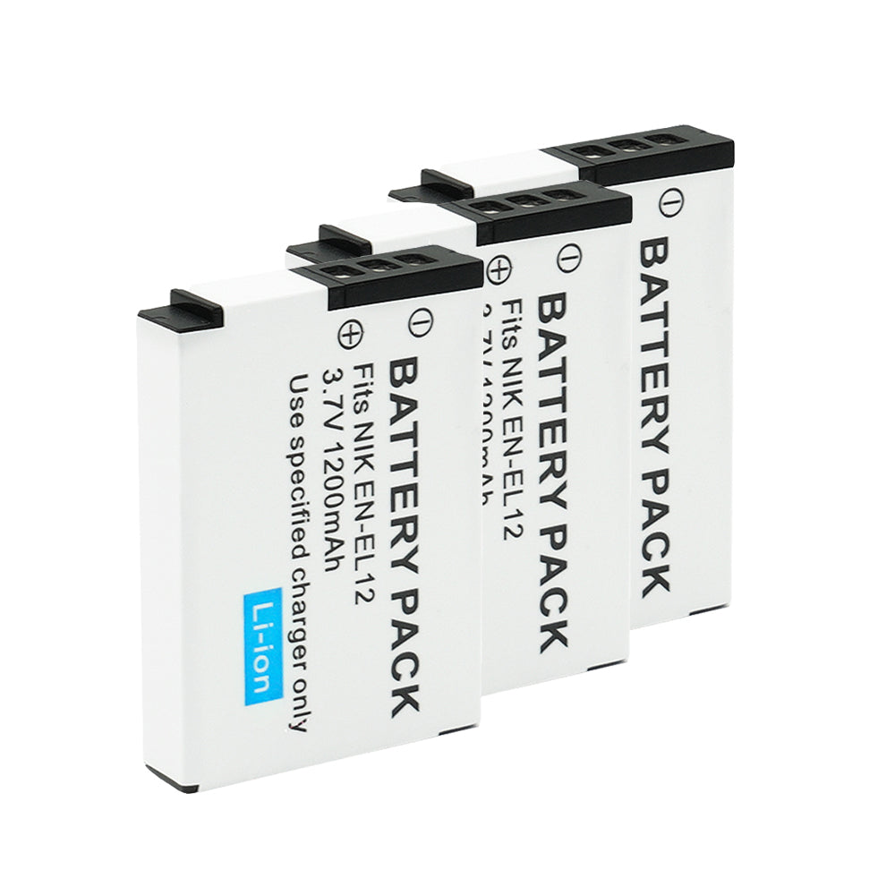 For Nikon EN-EL12 Battery Nikon Coolpix A900 A1000 B600  W300 1200mAh Camera Batteries