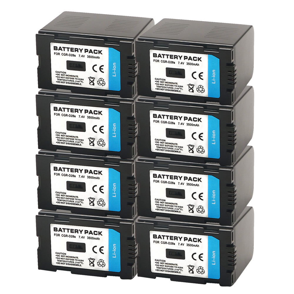 For Panasonic GGR-D28S/D320 Battery D08S CGR-D14 CGR-D28 D28S, CGR-D120 CGR-D210 CGR-D220 CGR-D320 & Panasonic AG Series 3500mAh Camera Batteries