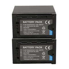 For Panasonic VW-VBD78/VBR89G VW-VBD29 Battery AG-UX180 AG-UX90 AG-3DA1 AG-AC8 AG-DVC30 AG-HPX171 AG-HPX250 HPX255 AG-HVX201 7800mAh Camera Batteries