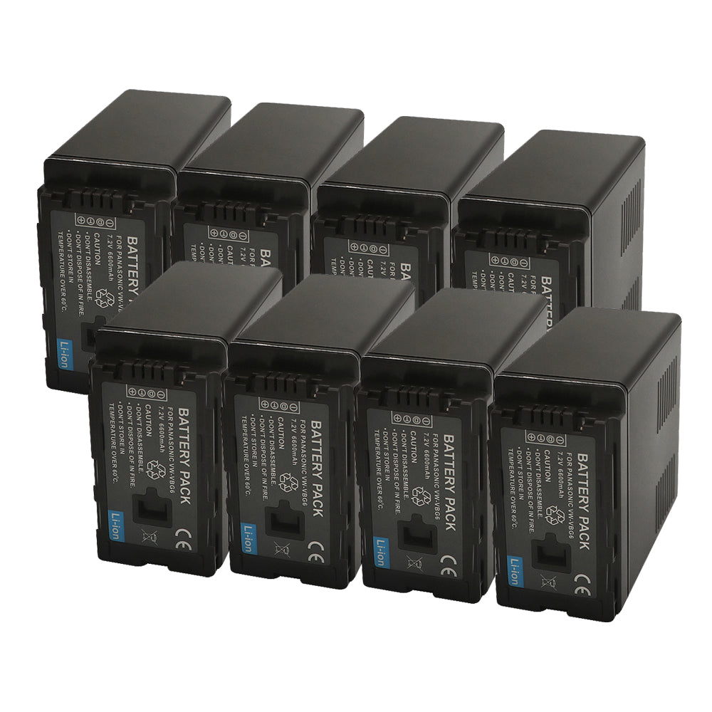 For Panasonic VW-VBG6 Battery Replacement  AG-HMC40, AG-HMC43, AG-HMC45A, AG-HMC70, AG-HMC70U, AG-HMC73MC, AG-HMC80, AG-HMC83MC, AG-HMC150, AG-HMC151E, 6600mAh Camera Batteries