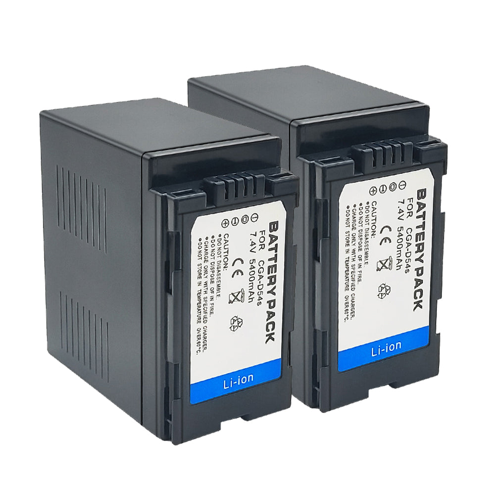 For Panasonic CGR-D54S CGA-D54S Battery AG-HPX250 AG-HPX255 HDC-Z10000 NV-DS29 NV-DS30 NV-DS50 NV-GX7 5400mAh Camera Batteries