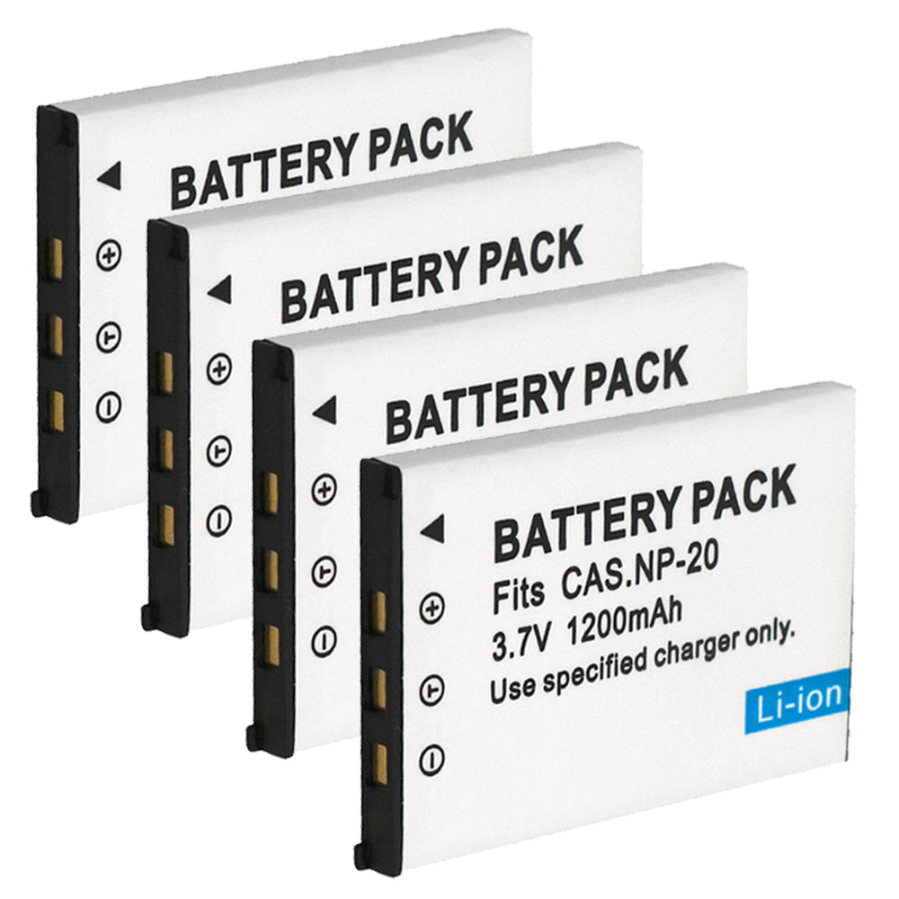 For Casio NP-20 CNP20 Battery Exilim EX-M20 EX-S1 EX-S2 EX-S3 1200mAh Camera Batteries
