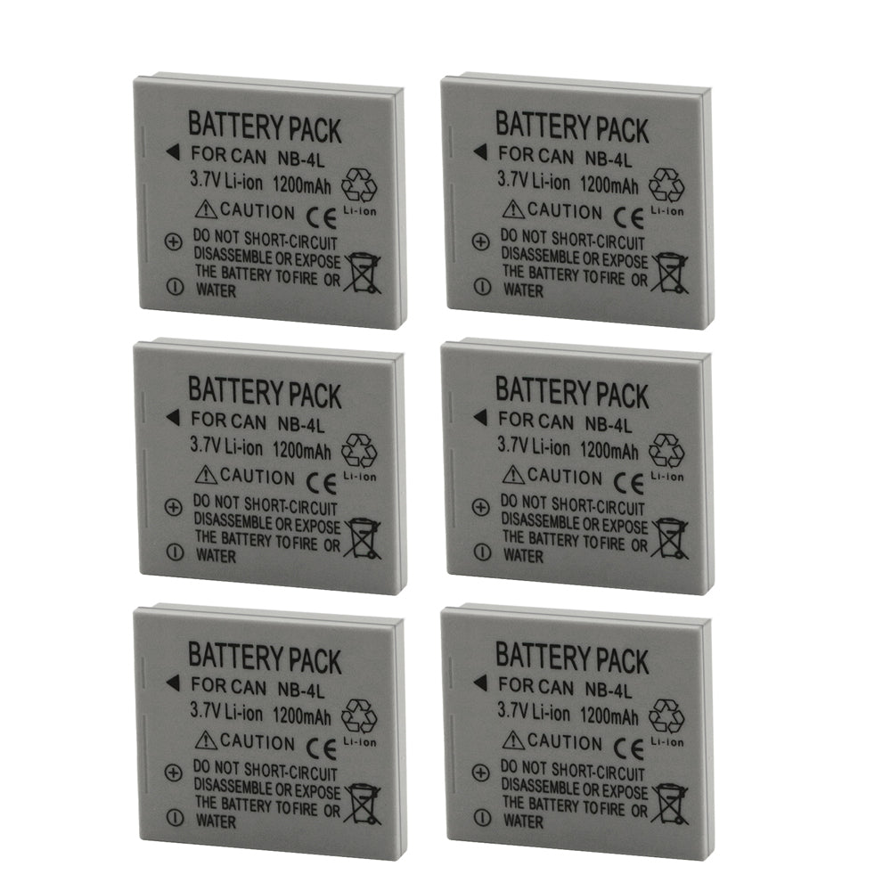 For Canon NB-4L PowerShot SD30 SD200 SD430 IXY Digital 10 Battery 1200mAh Camera Batteries