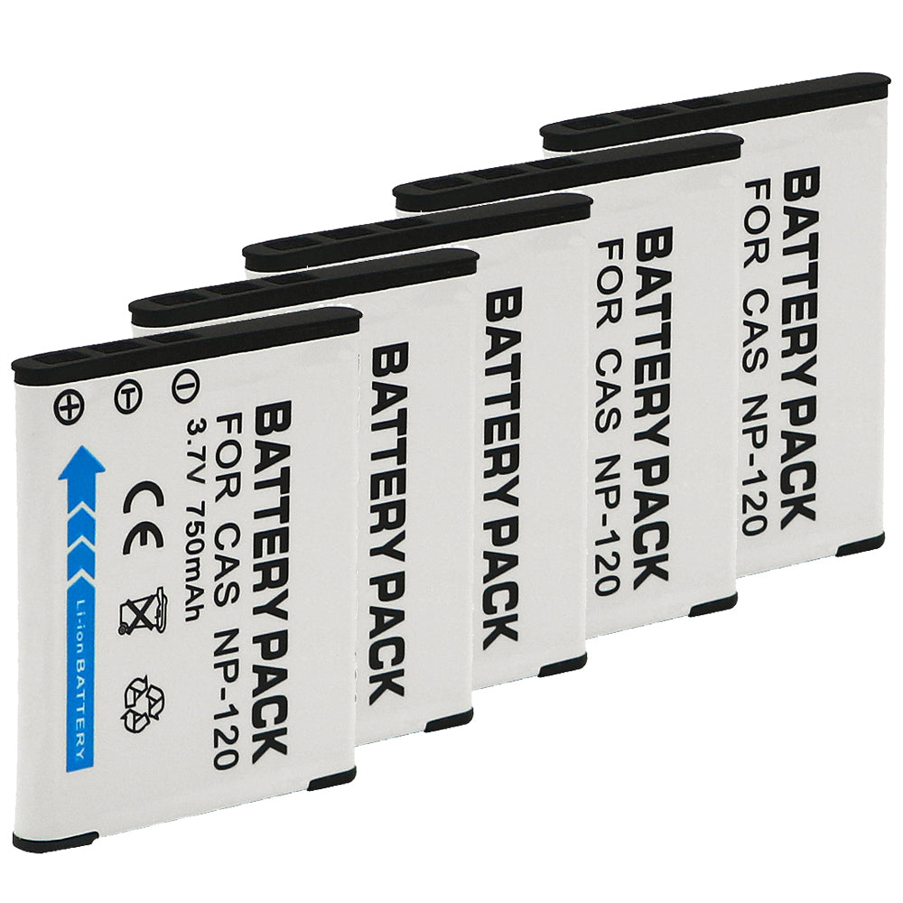 For Casio CNP120 Battery Exilim EX-S200 EX-S300 EX-Z31 750mAh Digital Camera Batteries