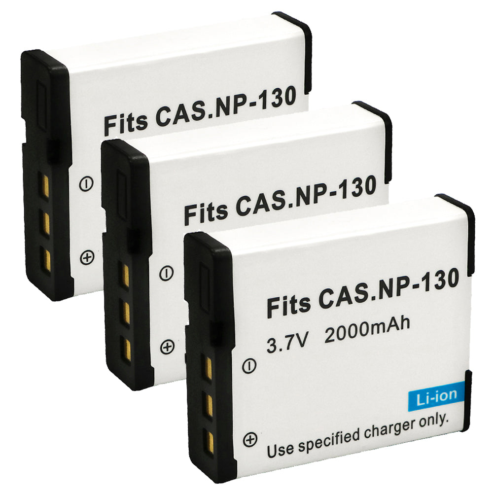 For Casio CNP130 NP-130 NP-130A Battery Cas Exilim EX-10 EX-100 EX-H30 EX-H35 2000mAh Camera Batteries
