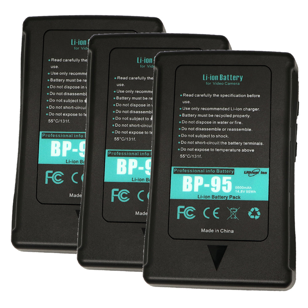 For Sony BP-95W BP-150W Battery DSR-250P, DSR-600P, DSR-650P, HDW-800P 6600mAh Camera Batteries