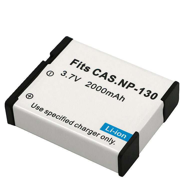 For Casio CNP130 NP-130 NP-130A Battery Cas Exilim EX-10 EX-100 EX-H30 EX-H35 2000mAh Camera Batteries