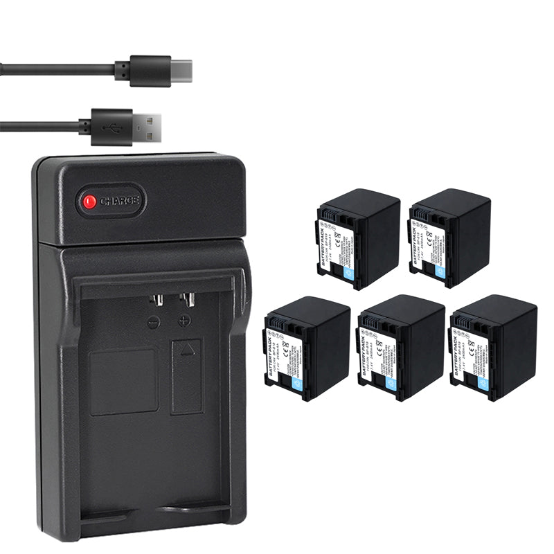 1-Pack BP-808 BP808 Battery and USB Wall Charger Compatible with Canon BP-809 BP-819 BP-827 Battery, Canon CG-800 Charger, Canon VIXIA HG20 VIXIA HG21 VIXIA HG30, XA10, XA10 HD Cameras