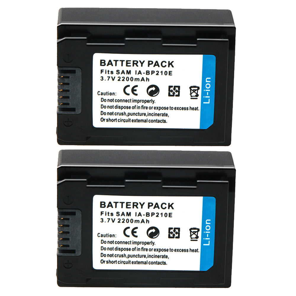For Samsung IA-BP210E/PP, IA-BP210E, IABP210E, IA-BP210R, IABP210R Camcorder Battery HMX-F80, HMX-F80BP, HMX-F80SP 2200mAh Camera Batteries