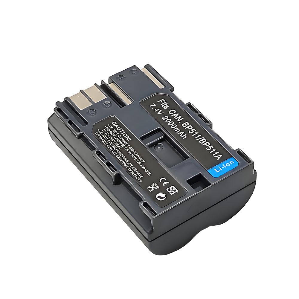 For Canon BP511 BP511A BP-508 Battery ZEOS 5D DM-MV30 2000mAh Camera Batteries