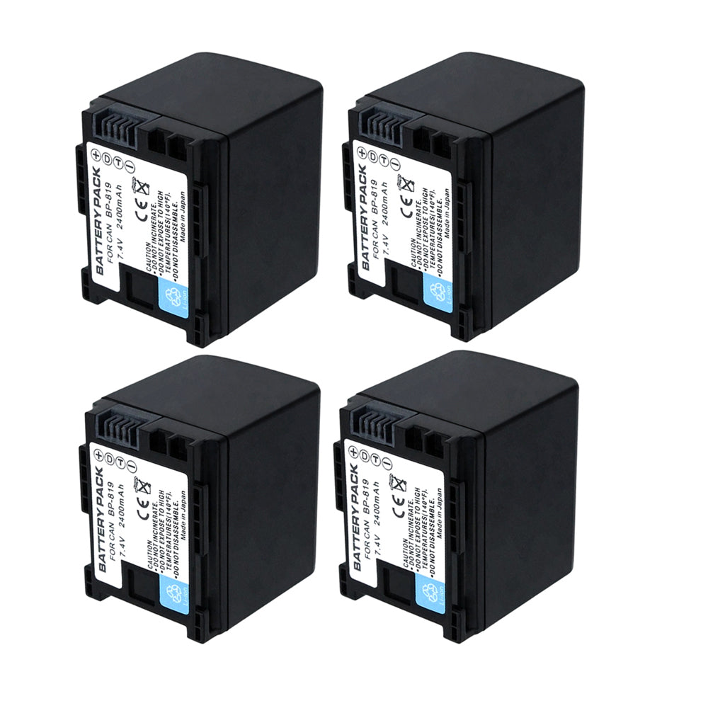 For Canon BP-819 Battery FS10, FS11, VIXIA HF G10 M30 2400mAh Camera Batteries
