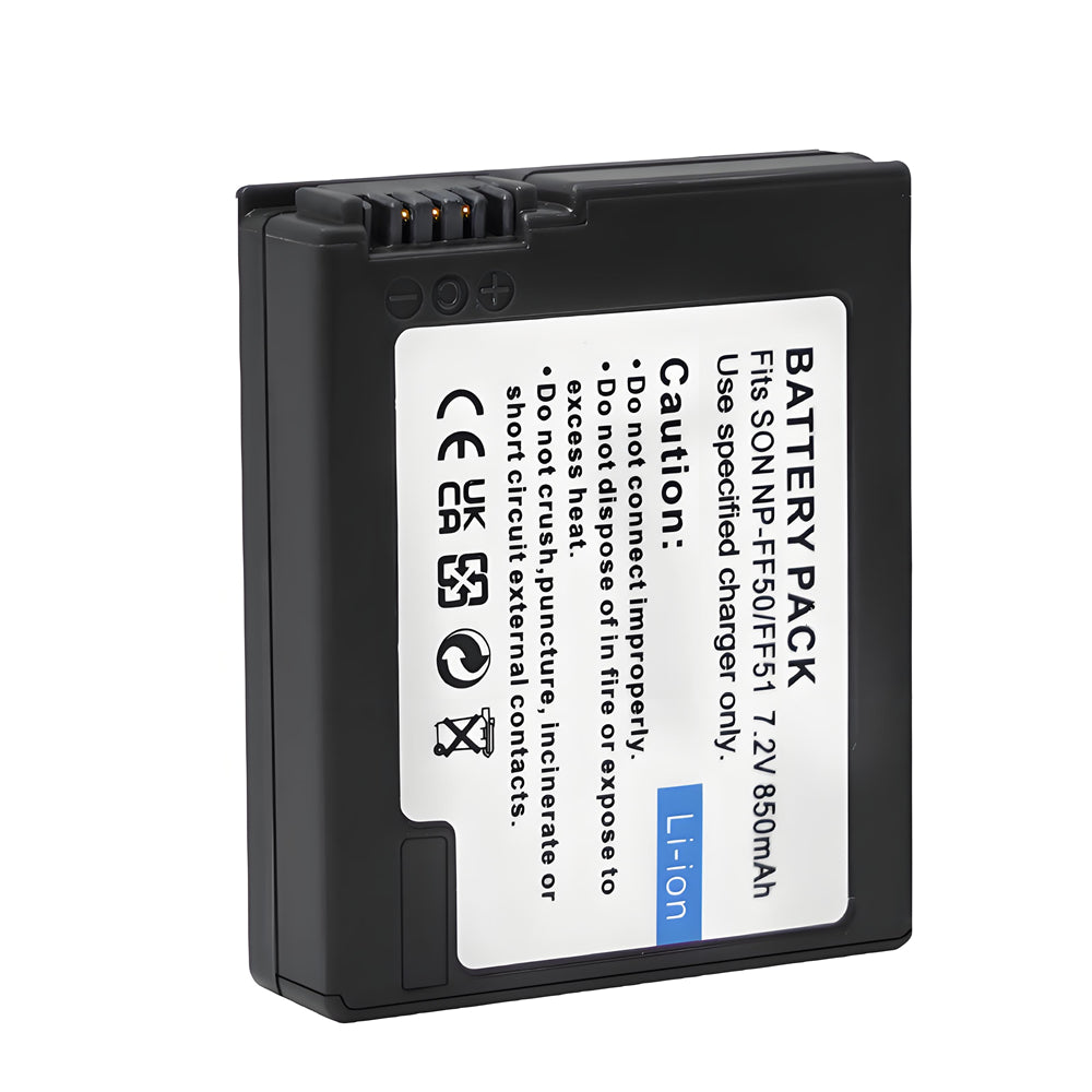 For Sony NP-FF50, NP-FF51, NP-FF51S Battery Sony DCR-HC1000, DCR-HC1000E 850mAh Camera Batteries