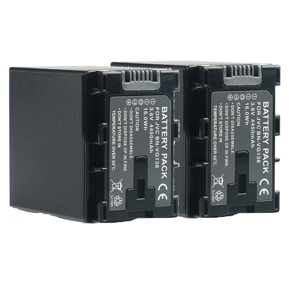 For JVC Camera Battery BN-VG138 3.6V 4450mAh Batteries