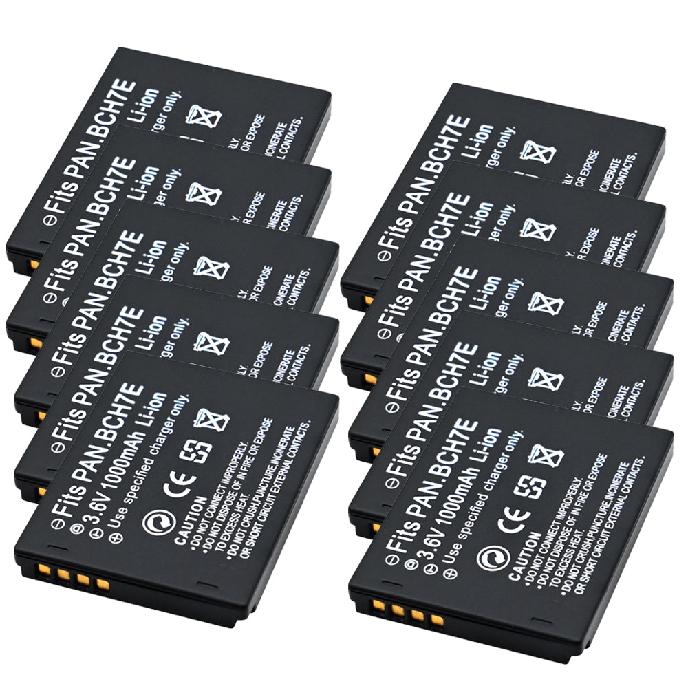 For Panasonic DMW-BCH7E Battery DMW-BCH7 DMW-BCH7PP DMC-FP1 DMCFP2 DMCFP3 1000mAh Camera Batteries