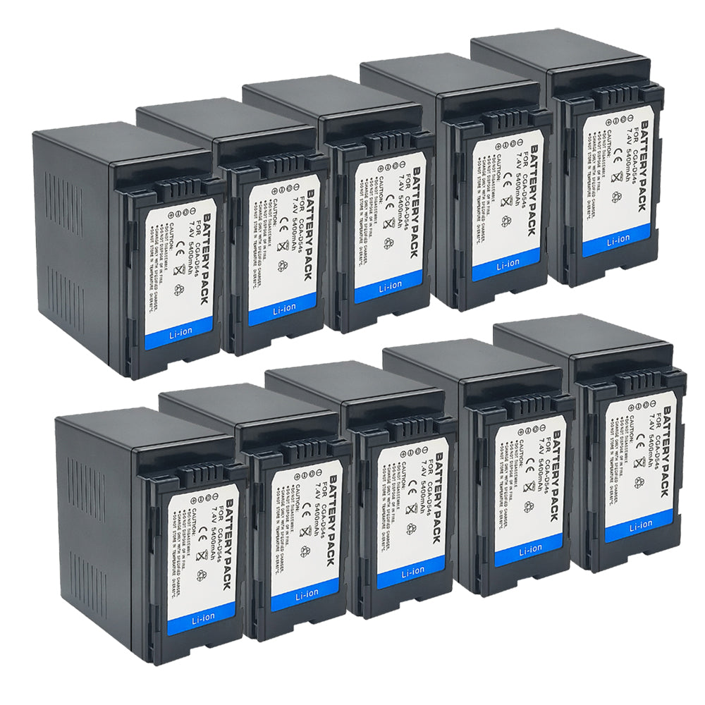 For Panasonic CGR-D54S CGA-D54S Battery AG-HPX250 AG-HPX255 HDC-Z10000 NV-DS29 NV-DS30 NV-DS50 NV-GX7 5400mAh Camera Batteries