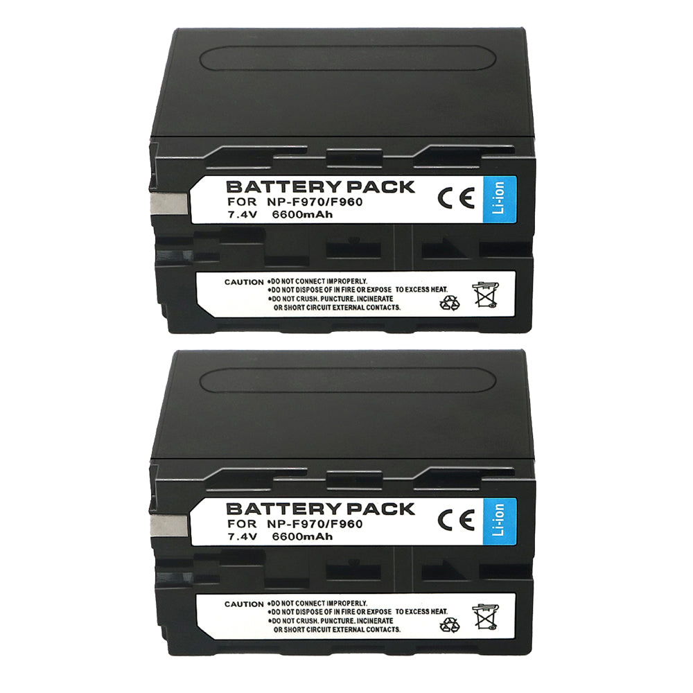 NP-F970 Battery 6600mAh for Sony NP-F970 F960 F950 F930 F550 F570 F750 Camera Batteries