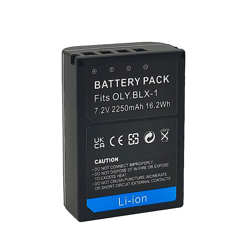 For Olympus BLX-1 Battery OM-1 OM-1 Mark II 2250mAh Camera Batteries