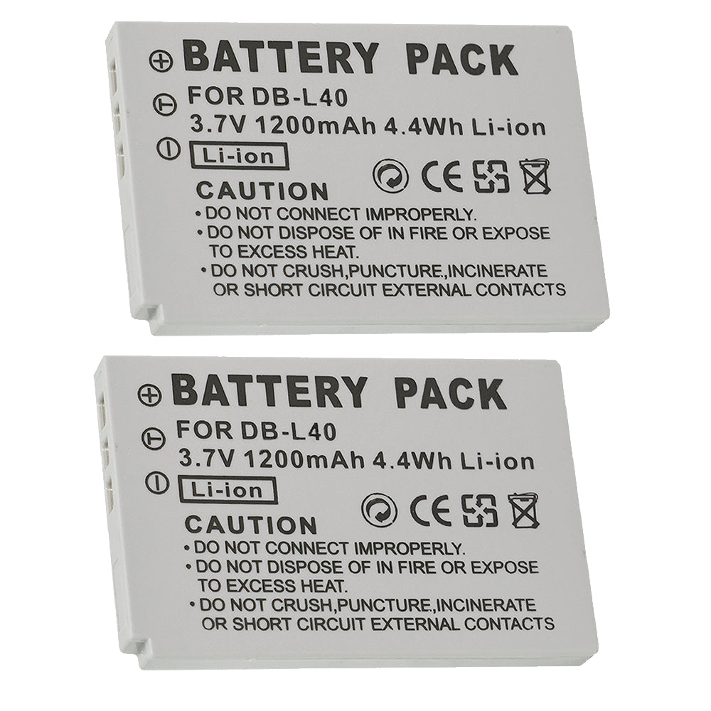 For Sanyo Camera Battery DB-L40 3.7V 1200mAh Batteries