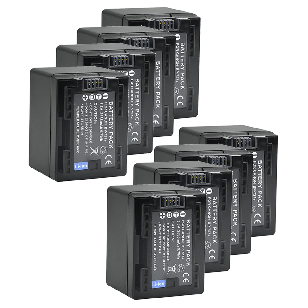 For Canon BP-727 Battery VIXIA HF M50 HFM52 HFR32 HFR32 2685mAh Camera Batteries