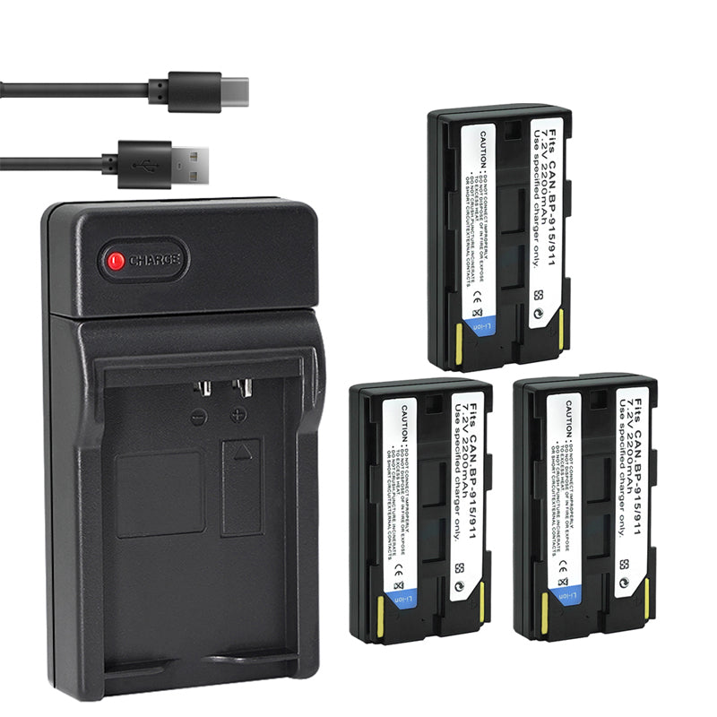 1-Pack Battery and LTD2 USB Charger Replacement for Canon BP-970 BP-970G BP-975, BP-945 BP-950 BP-950G BP-955, BP-930 BP-935, BP-925, BP-911 BP-911K BP-914 BP-915 Battery