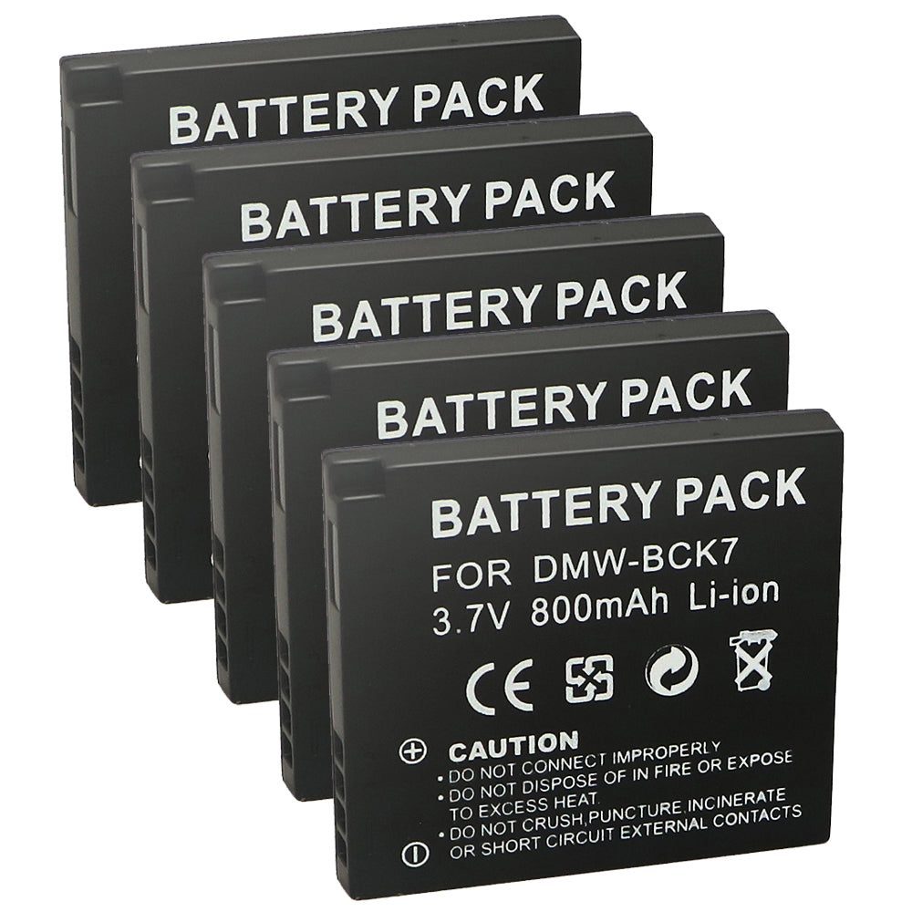 For Panasonic DMW-BCK7 Battery Lumix DMC-FH25 DMC-FH27 DMC-FP5 800mAh Camera Batteries