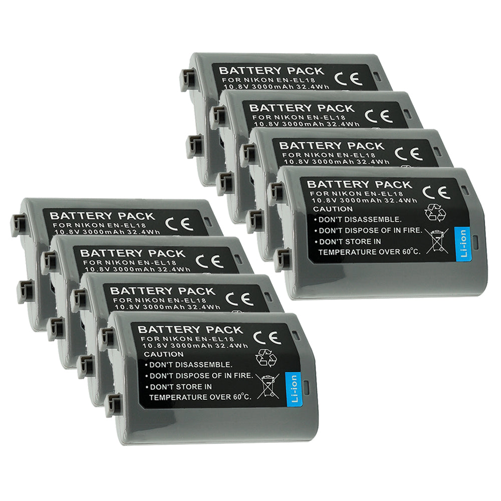 For Nikon EN-EL18, EN-EL18a, EN-EL18b, EN-EL18c Battery Nikon D4, D4S, D5, D6, D850 3000mAh Camera Batteries