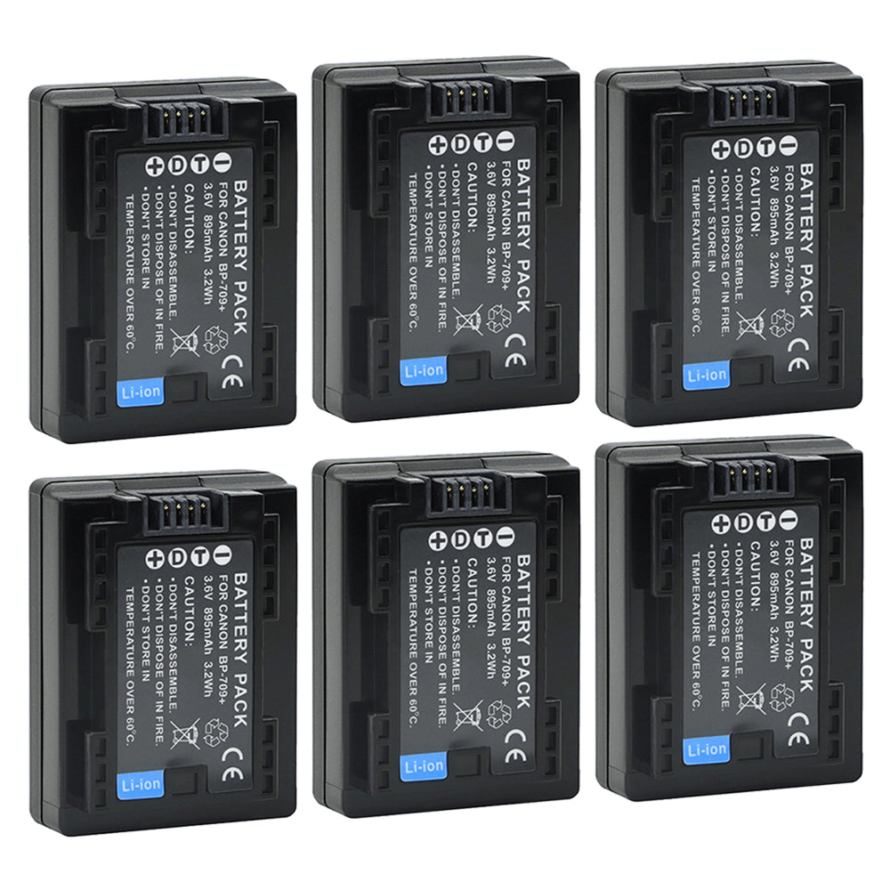 For Canon BP-709 Battery VIXIA HF M50 HFM50 HFR30 895mAh Camera Batteries