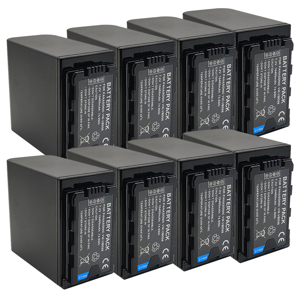For Panasonic VW-VBD98/VBR118G Battery AG-VBR59 AG-VBR89 AG-VBR118 AJ-PX280 PX285MC 10400mAh Camera Batteries