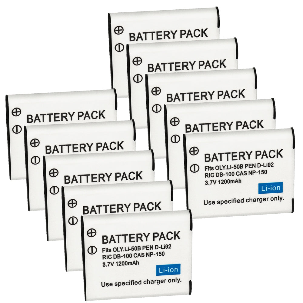 For Casio NP-150 NP-10 Battery Digital Camera 1200mAh Ultra High Capacity Replacement Batteries