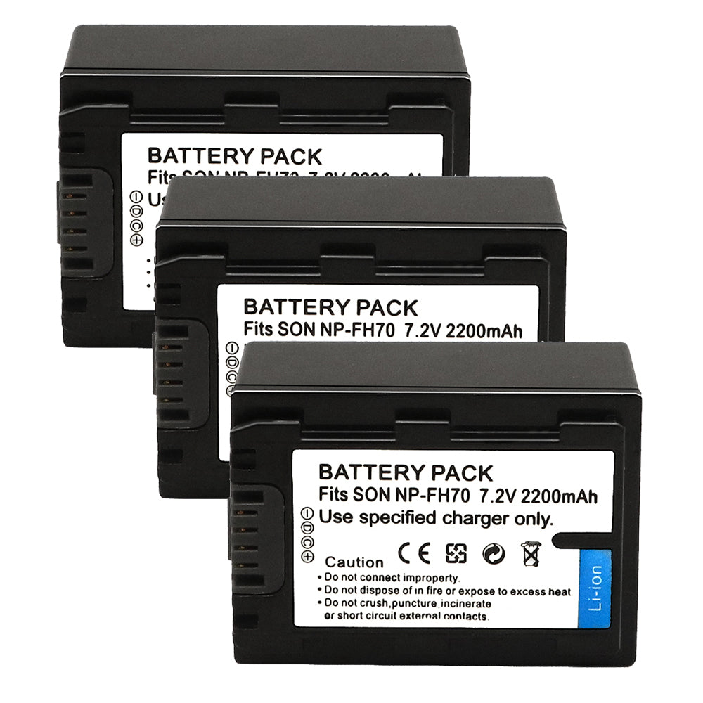 For Sony NP-FH70 H Series Battery DCR-DVD650 SR42 SR45 DCR-HC20 DCR-HC21 DCR-HC22 2200mAh Camera Batteries