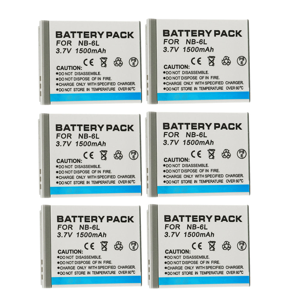 For Canon NB-6LH/NB-6L Battery Powershot S120 SX510 HS SX500 Is SX700 D20 1500mAh Camera Batteries