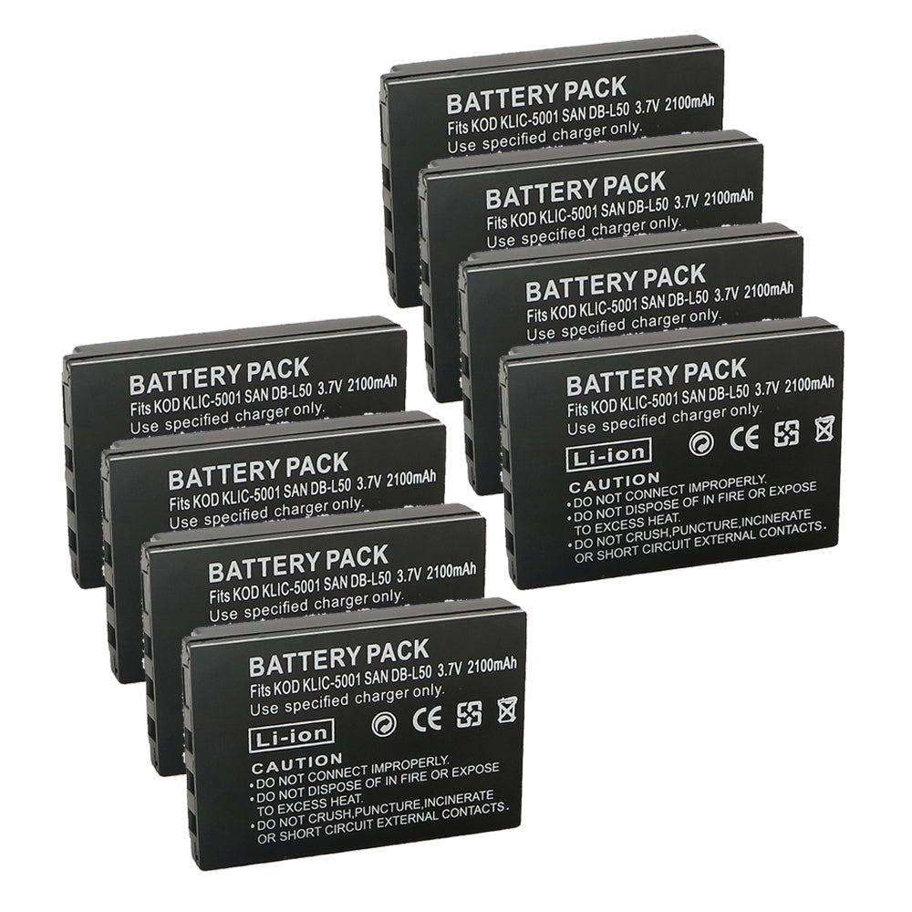 For Kodak Camera Battery KLIC-5001 3.7V 2100mAh Batteries