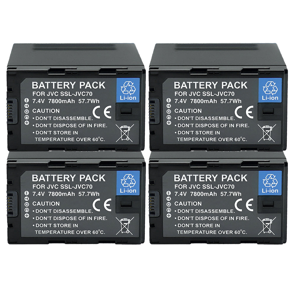 For JVC Battery SSL-JVC70 7800mAh Camera Batteries