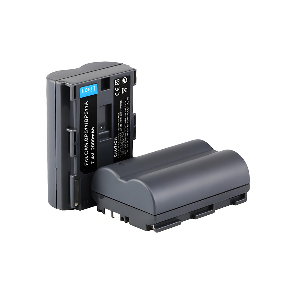 For Canon BP511 BP511A BP-508 Battery ZEOS 5D DM-MV30 2000mAh Camera Batteries
